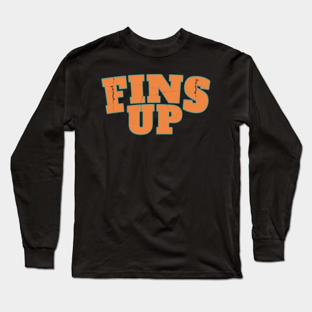 fins-up Miami Dolphin Long Sleeve T-Shirt by ItuPagi